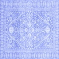 thumbnail image 1 of Ahgly Company Machine Washable Indoor Square Oriental Blue Traditional Area Rugs, 8' Square, 1 of 4