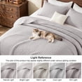 thumbnail image 5 of Exclusivo Mezcla Twin Quilt Bedding Set, Stripe Stitching Light Grey Quilts Twin Size for All Seasons, Soft Lightweight Microfiber Bedspreads Coverlets Bed Cover, 68"x88", 5 of 6