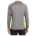 thumbnail image 2 of Yellow Rooster Men's Long Sleeve Heather Colorblock Contender T-Shirt Vintage H./Lime Shock L, 2 of 6