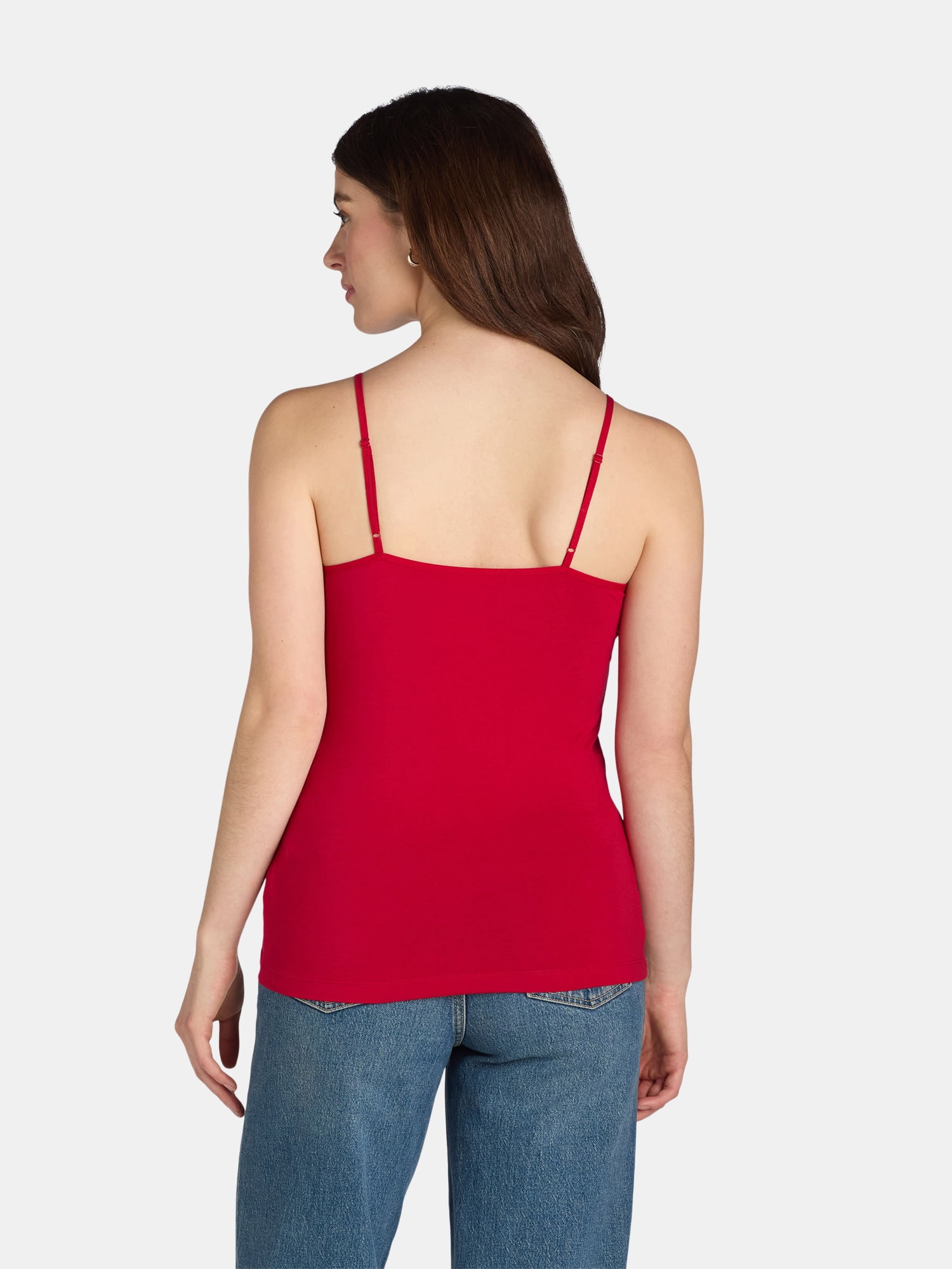 Time and Tru Women's Cami with Adjustable Straps, Sizes XS-XXXL