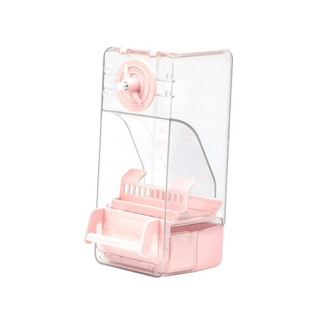 Comedero para jaula de pájaros Zulema Accesorios antisalpicaduras para canarios Rosa