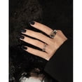 thumbnail image 4 of Anillo abierto de plata de ley S925 con textura de cadena de nariz de cerdo Joker minimalista con diseño de nicho para mujer, 4 of 5