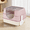 Pink, variant on Riwcyla stainless steel cat litter box, enclosed hooded cat toilet, dual access cat litter box, anti-splash litter container, odor resistant cat box, large cat litter box easy clean steel base