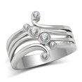 thumbnail image 1 of Bague en Laiton Rhodié pour Femmes avec AAA Grade CZ en Clair - Taille 7, 1 of 1