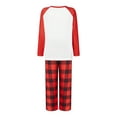 thumbnail image 5 of Elippeo Christmas Pajamas for Family Long Sleeve Elk Truck Print Tops + Plaid Pants Set Sleepwear, 5 of 10