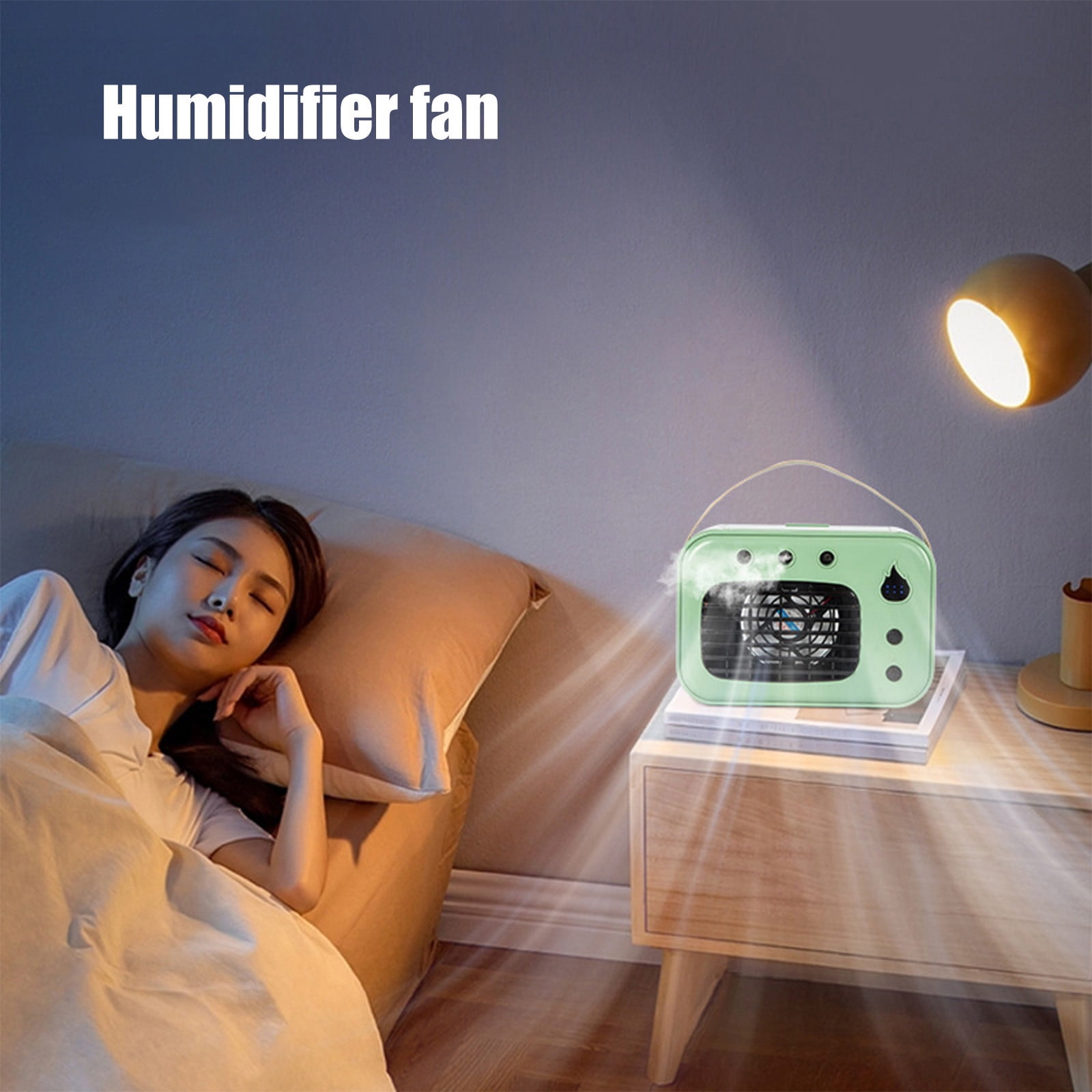 Portable Air Cooler,Mini Desktop Air Conditioner,Compact Space Saving Fan,Adjustable Wind Speed Chilling Device,Personal Cooling System,Water Ice Tank Air Cooler,Energy Efficient Small AC