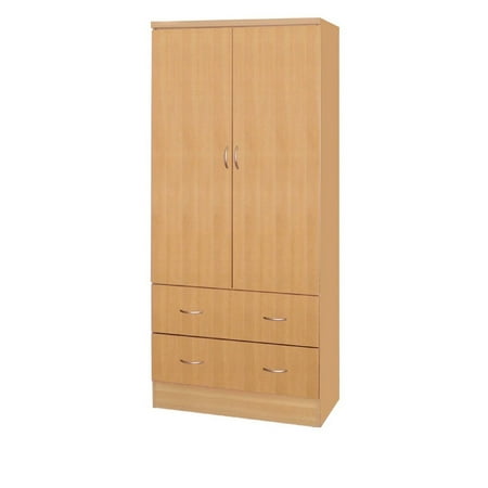 Hodedah Imports 2 Drawer 2 Door Wardrobe Espresso Brickseek