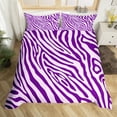 thumbnail image 2 of Erosebridal Modern Striped Duvet Cover Twin, Zebra Print Bedding Sets Twin Size, Animal Theme Decor, 2-Piece（No Comforter）, 2 of 6