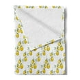 thumbnail image 2 of Nature Soft Flannel Fleece Throw Blanket, Lemon Tree Branches Agriculture Kitchen Lemonade Citrus Graphic Art, Cozy Plush for Indoor and Outdoor Use, 50" x 60", Olive Green Yellow, by Ambesonne, 2 of 5