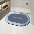 thumbnail image 5 of Matoen Bath Rugs for Bathroom - Anti-Slip Bath Mats Soft Thin Polyeste Mat Living Room Bedroom Mat Floor Water Absorbent (Blue, 20x31.5 - Inches), 5 of 9