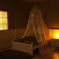 thumbnail image 4 of Mosquitera con estrellas luminosas, cama con dosel, cúpula, cama antimosquitos, dosel para cama de bebé, niños, niñas o adultos MFZFUKR BST3050841-3, 4 of 5