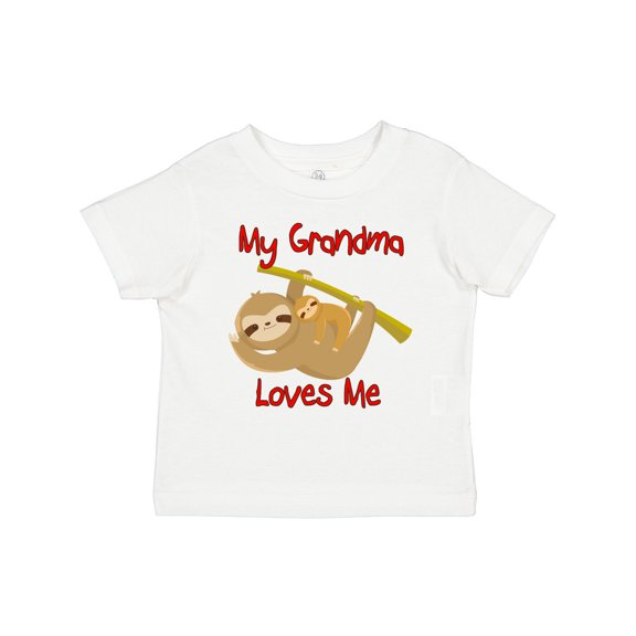 Inktastic My Grandma Loves Me Sloth Boys or Girls Toddler T-Shirt