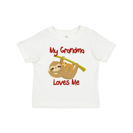 

Inktastic My Grandma Loves Me Sloth Gift Toddler Boy or Toddler Girl T-Shirt