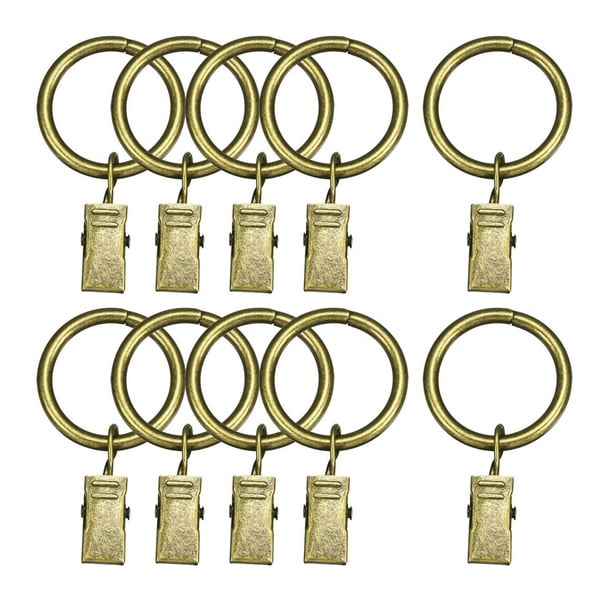 10 Pack Curtain Clips Rings Strong Metal Drapery Shower Curtain Ring w