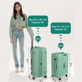 thumbnail image 4 of New York Xpress 2-Piece Expandable Hardside Lightweight Luggage Set with Spinner Wheels & TSA Lock, 20/26 inch, Green, DQ135, 4 of 9