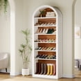 thumbnail image 6 of Tribesigns Shoe Storage Cabinet, 8-Tier Tall White Shoe Organizer Cabinet, Large Wooden Freestanding Shoe Rack for Closet Entryway, 6 of 14