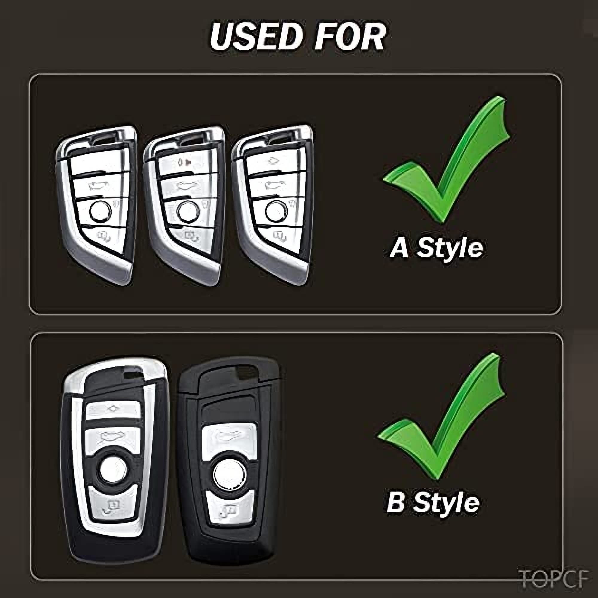 Stylish Alloy Key Fob Cover with Keychain for BMW 1 3 5 7 Series F48 X1 X2 X3 X4 X5 X6 Durable Holder for Classic and Modern Remote Keys  B Style