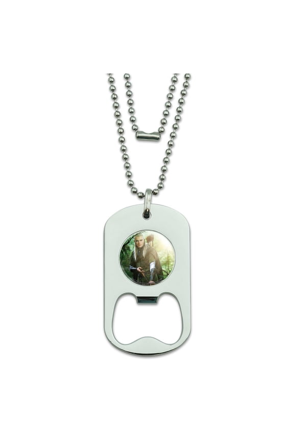 The Lord of the Rings Legolas Character Military Dog Tag Bottle Opener Pendant