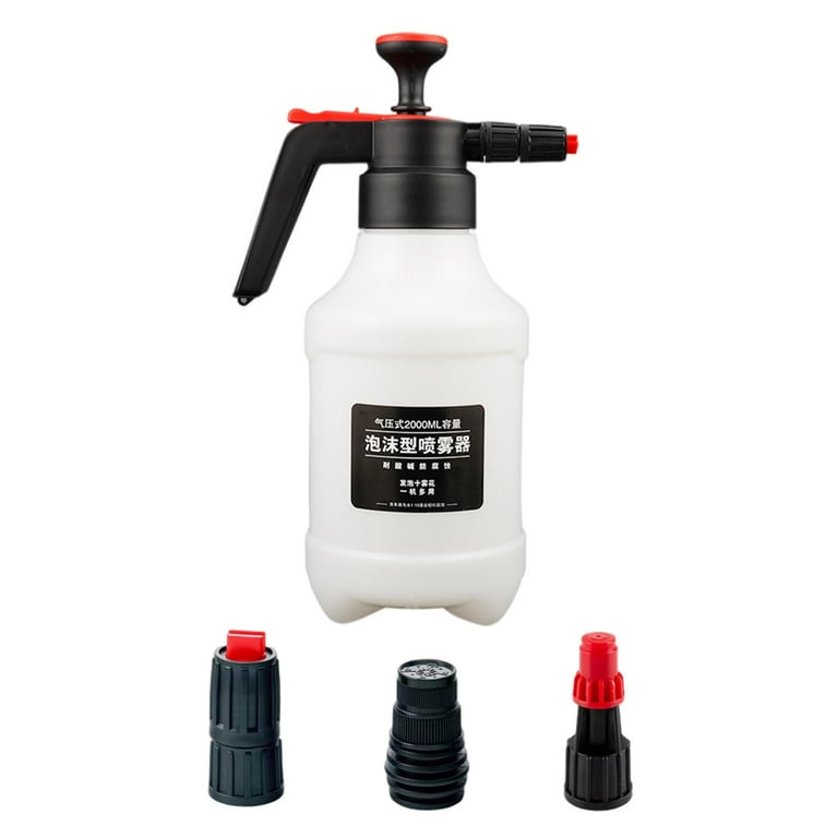 Foam Sprayer, Foaming Pump Hand Pressure foam Sprayer Water Sprayer Bottle  Hand Pressurized Soap Foam Sprayer Manual Pump Car Wash Bottle 2.0L
