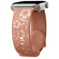 thumbnail image 1 of Correa Con Grabado Floral Compatible Con Apple Watch Band De 38 Mm, 40 Mm, 41 Mm, 42 Mm, 44 Mm, 45 Mm, 46 Mm, 49 Mm, Correa De Silicona Brillante Con Diseño De Flores Silvestres Para Iwatch Band Serie, 1 of 5