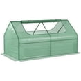 thumbnail image 2 of Outsunny Raised Garden Bed with Cover, Mini Greenhouse, Green, 2 of 9