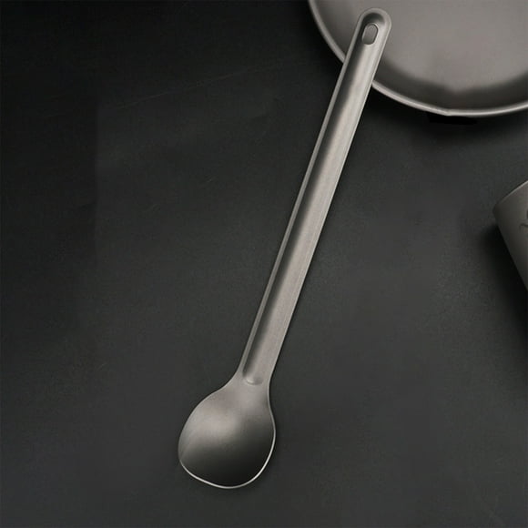 Titanium Alloy Camping Cutlery Set | Portable Folding Spoon and Fork | Lightweight Outdoor Tableware | 2-Piece Set with Storage Bag | Compact 21.8cm | Durable Metal | Hiking Picnic Travel