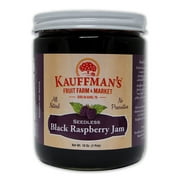 Kauffman Orchards Seedless Black Raspberry Jam, All Natural, No Preservatives, 18 Oz. Pack of 2