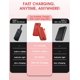 thumbnail image 2 of Cargador portátil Power Bank citicr de 10000 mAh PD20 W USB-C rojo, 2 of 8