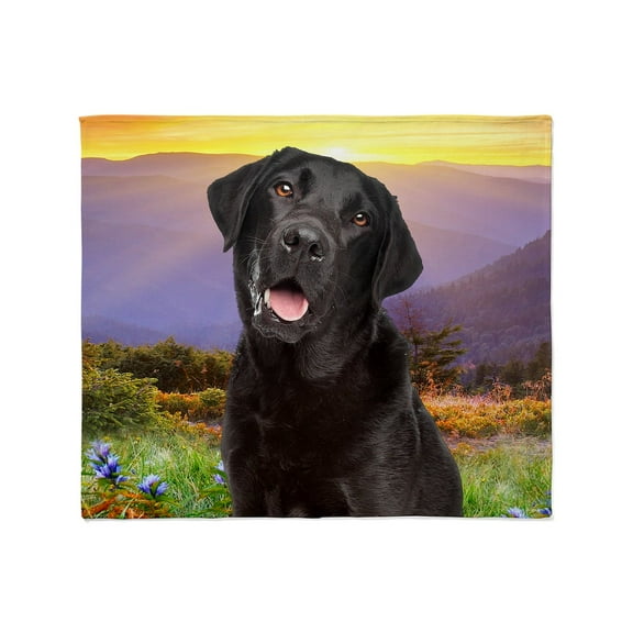 CafePress - Labrador Meadow (Oval) Throw Blanket - Soft Fleece Throw Blanket, 50"x60" for All Ages