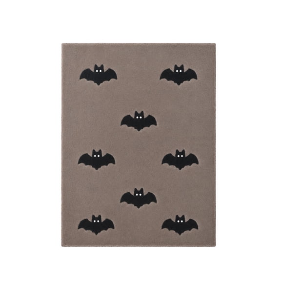 100x150cm Bat Graphic Flannel Throw Blanket, Soft Rectangular Plush Cover, Decorative Cozy Sofa Bed Blanket for Halloween Fall Home Decor
