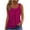 #0109-Watermelon Red, variant on Ailaofu Womens Tank Tops Summer Sleeveless Blouse V Neck Casual Loose Fit Tunic Shirt