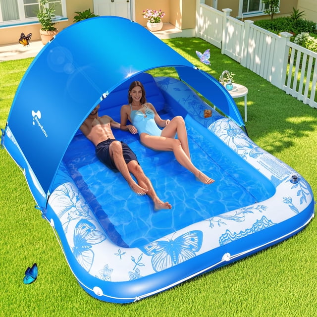 Tumbona de bronceado DeepRBetter inflable con toldo 2025