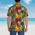 thumbnail image 6 of Daiia Begetable Hawaiian Shirt for Men Gentle Cotton Regular Short Sleeve Casual-Large, 6 of 9