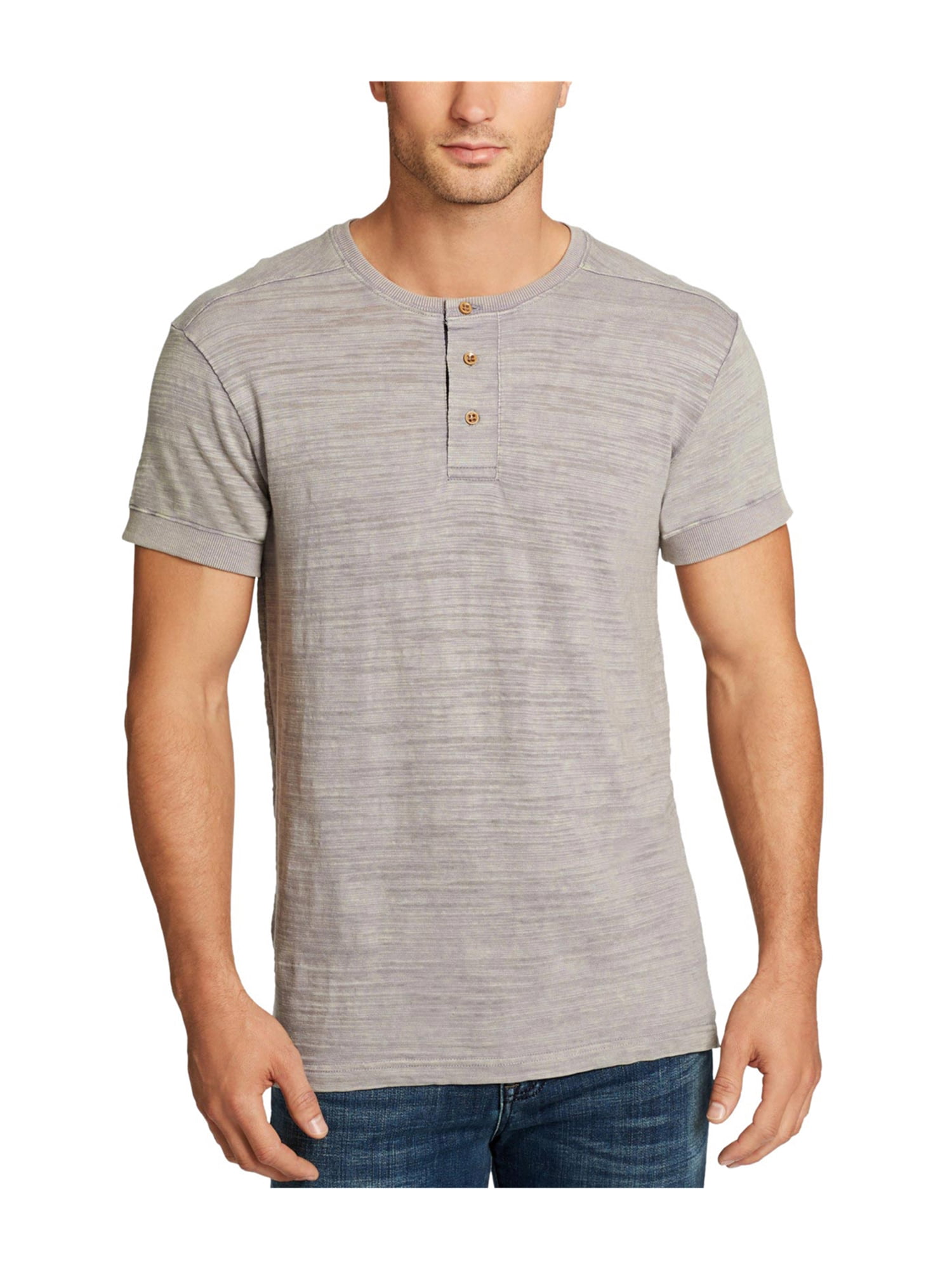 William Rast Mens Heathered Henley Shirt, Grey, Large - Walmart.com