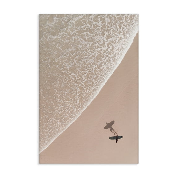 Stupell Industries Beach Surfer Silhouette Landscape & Nature Photography Wrapped Canvas Art Print Wall Art, 16 x 24