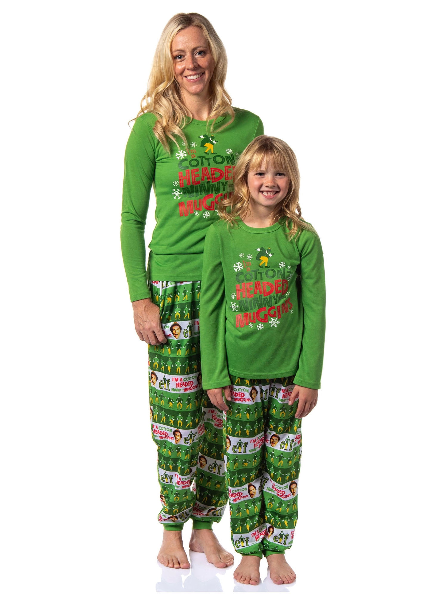 Elf The Movie Womens' and Girl's Film Cotton-Headed Ninny-Muggins Jogger Pajama Set
