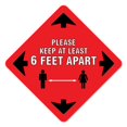 thumbnail image 1 of SignMission FD-2-X-16-99997 6 ft. Coronavirus Vinyl Decal - Please Keep At Least, 1 of 1
