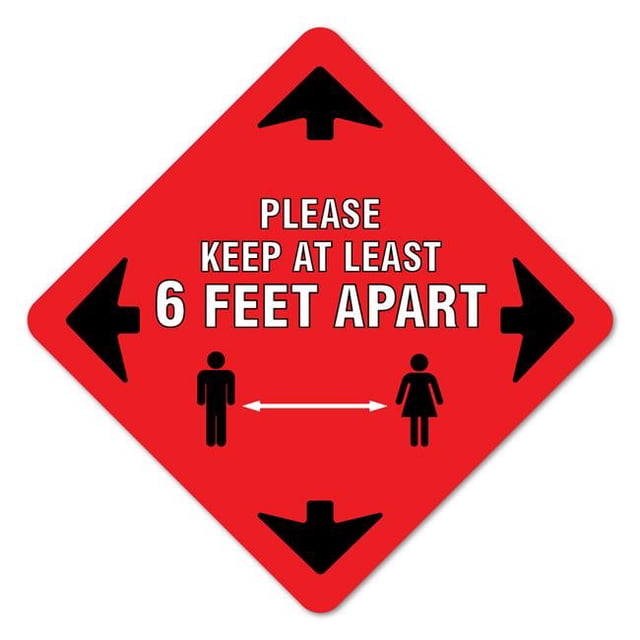 SignMission FD-2-X-16-99997 6 ft. Coronavirus Vinyl Decal - Please Keep At Least