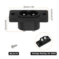 thumbnail image 2 of C8 Panel Mount Plug Adapter AC 250V 6A 2P IEC Plug Power W 2 Wire 5pcs with Screws, 2 of 4