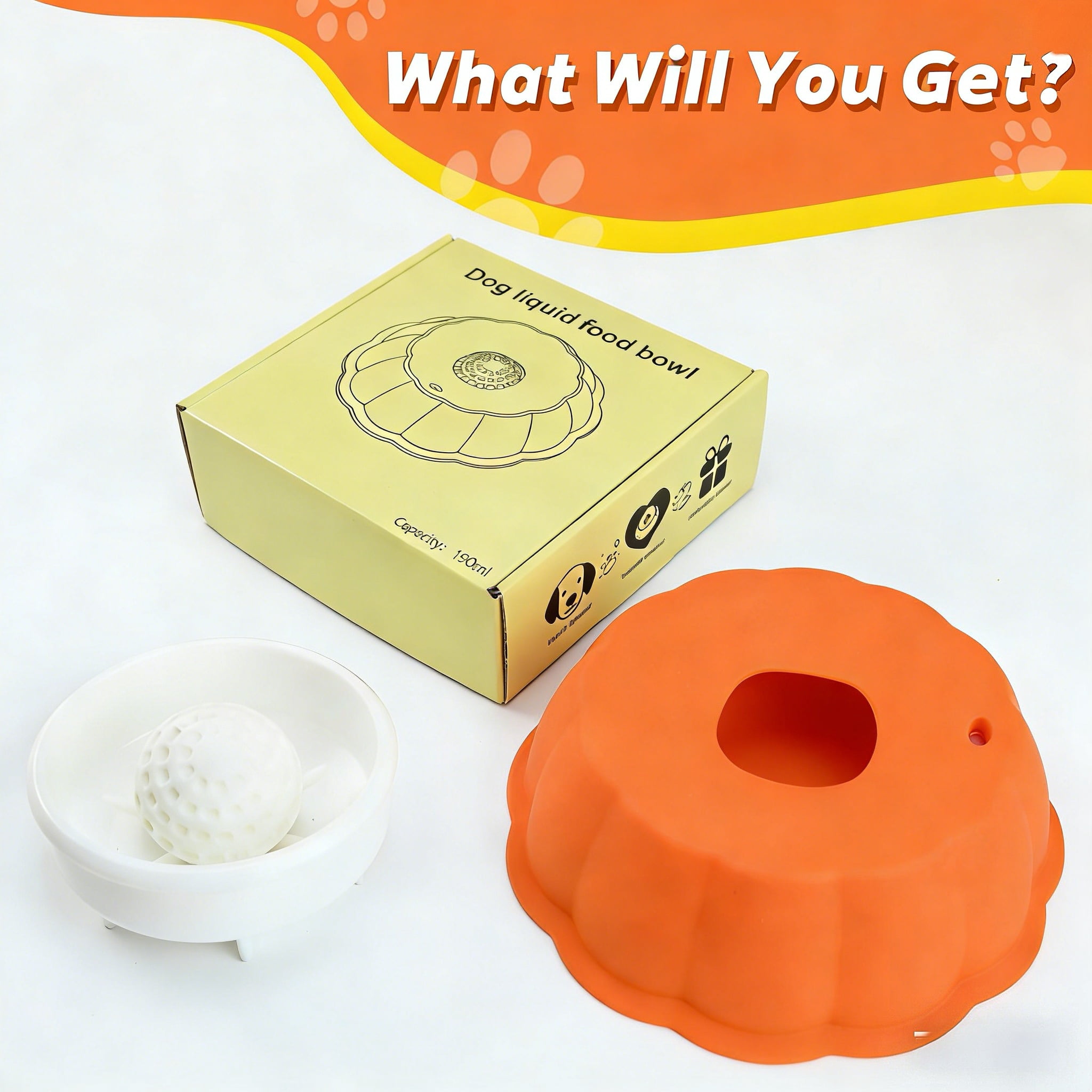 Dog Slow Feeder, Wet Food Liquid Treat Bowl, Anti-Slip Stable Bone Broth Dog Lick Bowl for All Breeds