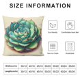 thumbnail image 5 of COMIO  Green Aloe Succulent Plant Cotton Linen Throw Pillow Case Cushion Cover Home Office Decorative for Sofa Living Room Square 18 X 18 Inches White, 5 of 5