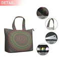 thumbnail image 4 of Boho Chic Mala Travel Bag Fusion of Sacred Symbolic Patterns, Ethnic Mala Art Duffel, Harmony Inspired Spiritual Weekender Tote, 4 of 5