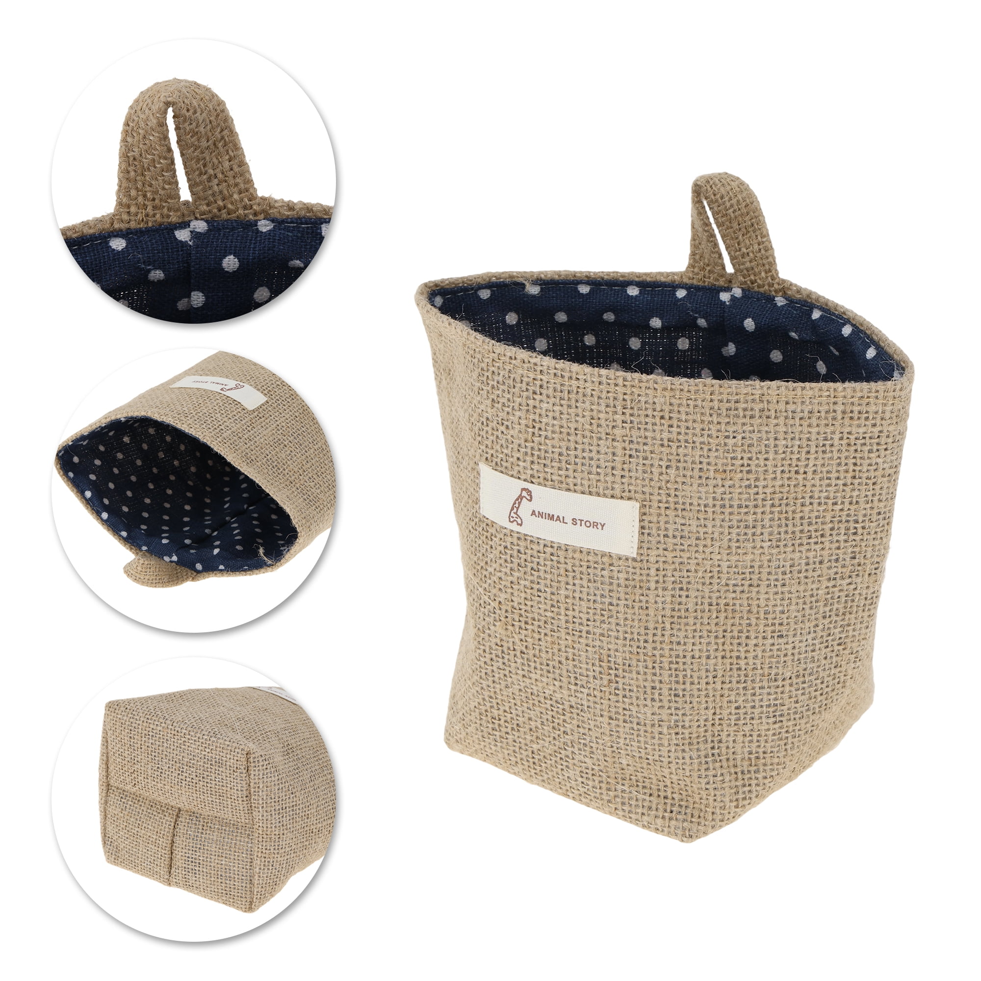Unique Bargains Simple Durable Hanging Storage Bags 1 Pc Yellow Brown, Dark Blue