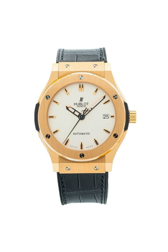 Pre-Owned Hublot Classic Fusion 511.PX.2610 45MM White Dial With Leather Bracelet