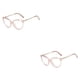 thumbnail image 3 of Minnieouse 1 par de gafas para mujer, triangulares, universales, HD, con estilo, protección solar, decorativas, a la moda, adorno para gafas, Rosa 2piezas, 3 of 6