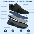 thumbnail image 4 of JABASIC Hombres Diabéticos Zapatos para caminar Edema Zapatos para los pies hinchados Arco de soporte ortopédico Zapatillas de deporte (US10/MX28.5,Negro), 4 of 8
