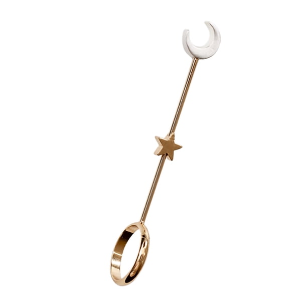 Bearachild Soporte de anillo Manos libres 8 mm Clip de anillo Latón Decoración portátil Estante de joyería de mano encendedores Oro brillante 17 mm Bearachild HA003787-04