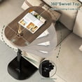 thumbnail image 6 of Hurber C Shaped Side Table, Adjustable Height 360°Swivel Tea Table, Vintage Color, 6 of 7