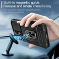 thumbnail image 2 of SaniMore for Samsung Galaxy A54 5G Stand Case, Slide Camera Cover 360 Degree Rotating Kickstand Magnetic Car Mount Hybird Tri-layer Rugged Shell Military-grade Shockproof Anti-drop Cover, Black, 2 of 10