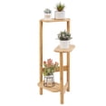 thumbnail image 6 of 3 Tier Tall Plant Stand Flower Pots Holder Display Rack Shelf Home Garden Corner Brown, Wood Color, 6 of 14